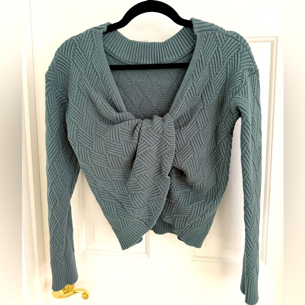 Carbon38 Reversible Sweater Greyish Blue-Green Color Size XS